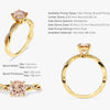 Twisted Round Cut Peach Morganite Engagement Ring with Sidestones