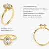 Oval Halo Moissanite Engagement Ring (1.00 CT)