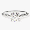 Alternating Marquise Side Stone Moissanite Engagement Ring (1.00 CT)