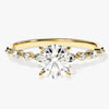 Alternating Marquise Side Stone Moissanite Engagement Ring (1.00 CT)