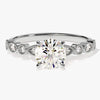 Milgrain Marquise Side Stone Moissanite Engagement Ring (1.00 CT)