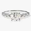 Milgrain Marquise Side Stone Moissanite Engagement Ring (1.00 CT)