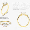 Cluster Accent Round Cut Moissanite Engagement Ring (1.00 CT)