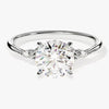 Cluster Accent Round Cut Moissanite Engagement Ring (1.50 CT)