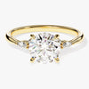 Cluster Accent Round Cut Moissanite Engagement Ring (1.50 CT)