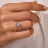 Cluster Accent Round Cut Moissanite Engagement Ring (2.00 CT)