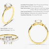 Cluster Accent Round Cut Moissanite Engagement Ring (2.00 CT)