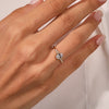 Cluster Accent Oval Cut Moissanite Engagement Ring (1.00 CT)