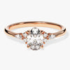 Cluster Accent Oval Cut Moissanite Engagement Ring (1.00 CT)