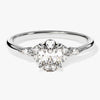 Cluster Accent Oval Cut Moissanite Engagement Ring (1.00 CT)