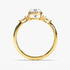 Cluster Accent Oval Cut Moissanite Engagement Ring (1.50 CT)