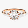Cluster Accent Oval Cut Moissanite Engagement Ring (1.50 CT)