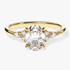 Cluster Accent Oval Cut Moissanite Engagement Ring (1.50 CT)