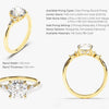 Cluster Accent Oval Cut Moissanite Engagement Ring (2.00 CT)