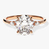 Cluster Accent Oval Cut Moissanite Engagement Ring (2.00 CT)