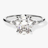 Cluster Accent Oval Cut Moissanite Engagement Ring (2.00 CT)
