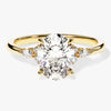 Cluster Accent Oval Cut Moissanite Engagement Ring (2.00 CT)