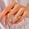 Cluster Accent Oval Cut Moissanite Engagement Ring (2.00 CT)