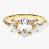 Marquise Cluster Accent Oval Cut Moissanite Engagement Ring (1.50 CT)