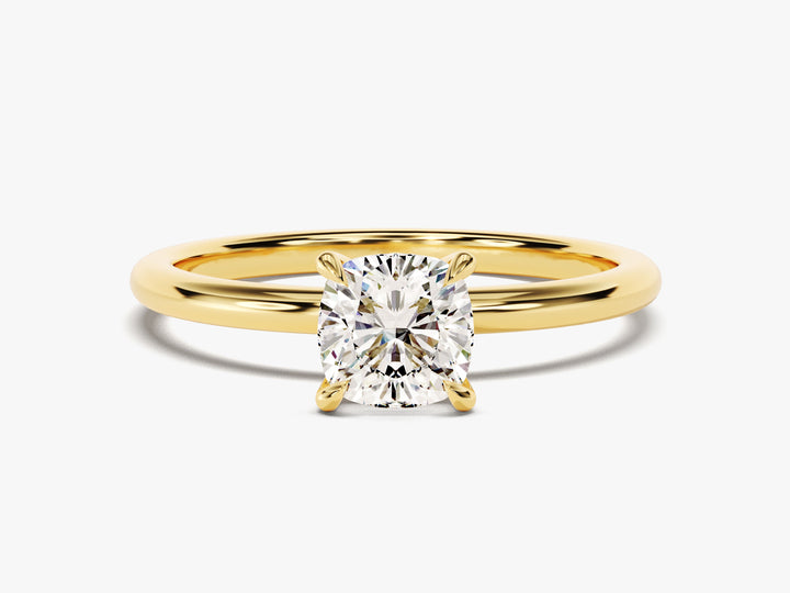 Cushion Cut Solitaire Moissanite Engagement Ring (1.00 CT)