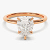 Pear Cut Solitaire Moissanite Engagement Ring (2.00 CT)