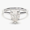 Pear Cut Solitaire Moissanite Engagement Ring (2.00 CT)