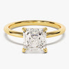 Asscher Cut Solitaire Moissanite Engagement Ring (2.00 CT)
