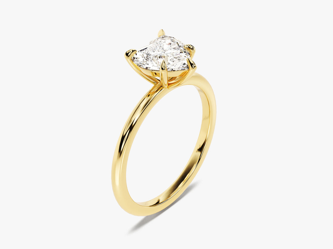 Heart Cut Solitaire Moissanite Engagement Ring (1.50 CT)