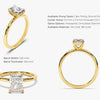 Radiant Cut Solitaire Moissanite Engagement Ring (1.50 CT)