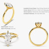 Marquise Cut Solitaire Moissanite Engagement Ring (2.00 CT)