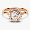 Cushion Shaped Halo Moissanite Engagement Ring (1.00 CT)