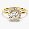 Cushion Shaped Halo Moissanite Engagement Ring (1.00 CT)