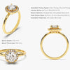 Round Halo Moissanite Engagement Ring (1.00 CT)