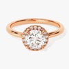 Round Halo Moissanite Engagement Ring (1.00 CT)