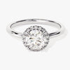 Round Halo Moissanite Engagement Ring (1.00 CT)