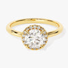 Round Halo Moissanite Engagement Ring (1.00 CT)