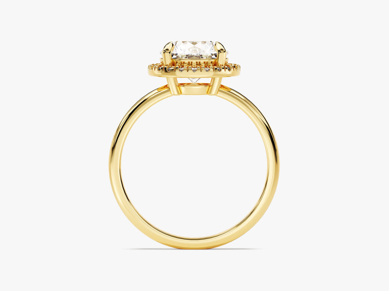 Round Halo Moissanite Engagement Ring (2.00 CT)