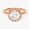 Round Halo Moissanite Engagement Ring (2.00 CT)