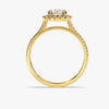 Double Pave Shank Halo Moissanite Engagement Ring (1.00 CT)