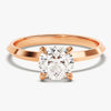 Knife Edge Round Moissanite Engagement Ring (1.00 CT)