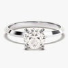 Knife Edge Round Moissanite Engagement Ring (1.00 CT)