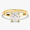 Knife Edge Round Moissanite Engagement Ring (1.00 CT)
