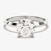Knife Edge Round Moissanite Engagement Ring (1.50 CT)