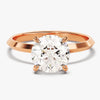 Knife Edge Round Moissanite Engagement Ring (2.00 CT)