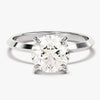 Knife Edge Round Moissanite Engagement Ring (2.00 CT)