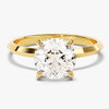 Knife Edge Round Moissanite Engagement Ring (2.00 CT)