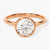 Round Bezel Solitaire Moissanite Engagement Ring (1.50 CT)