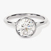 Round Bezel Solitaire Moissanite Engagement Ring (1.50 CT)