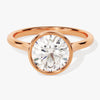 Round Bezel Solitaire Moissanite Engagement Ring (2.00 CT)
