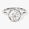 Round Bezel Solitaire Moissanite Engagement Ring (2.00 CT)